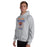 Man wearing a Grand Oaks High School Grizzlies Sport Grey Classic Unisex Hoodie 08