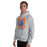 Man wearing a Grand Oaks High School Grizzlies Sport Grey Classic Unisex Hoodie 28