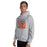 Man wearing a Grand Oaks High School Grizzlies Sport Grey Classic Unisex Hoodie 86