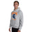 Man wearing Seven Lakes High School Spartans Grey Classic Unisex Hoodie 213