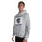 Man wearing Seven Lakes High School Spartans Grey Classic Unisex Hoodie 223