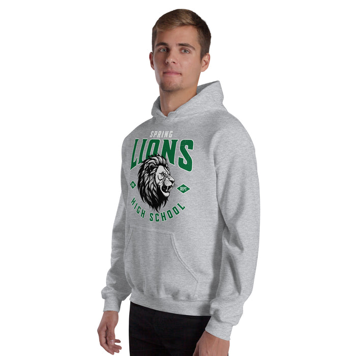 Spring High School Lions Grey Classic Unisex Hoodie 213