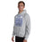 Man wearing St. Frederick High School Warriors Grey Classic Unisex Hoodie 001