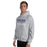 Man wearing Taylor High School Mustangs Grey Classic Unisex Hoodie 024