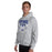 Man wearing Taylor High School Mustangs Grey Classic Unisex Hoodie 204