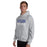 Man wearing Taylor High School Mustangs Grey Classic Unisex Hoodie 017