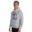 Man wearing Tompkins High School Falcons Grey Classic Unisex Hoodie 208