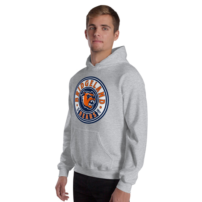 Man wearing Bridgeland High School Bears Classic Grey Unisex T-shirt 220