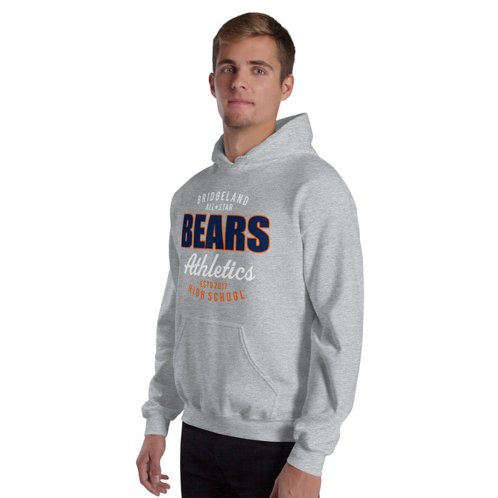 Man wearing Bridgeland High School Bears Classic Grey Unisex T-shirt 034