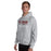 Man wearing Cy-Fair High School Bobcats Sport Grey Classic Unisex Hoodie 024