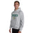 Man wearing Cypress Falls High School Eagles Heather Grey Classic Unisex Hoodie 017