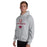 Man wearing Cypress Woods High School Wildcats Heather Grey Classic Unisex Hoodie 222