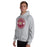 Man wearing Cypress Woods High School Wildcats Heather Grey Classic Unisex Hoodie 203