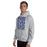 Man wearing Dekaney High School Wildcats Heather Grey Classic Unisex Hoodie 236