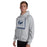 Man wearing Flower Mound High School Jaguars Sport Grey Classic Unisex Hoodie 235