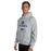 Man wearing Flower Mound High School Jaguars Sport Grey Classic Unisex Hoodie 222
