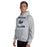 Man wearing Flower Mound High School Jaguars Sport Grey Classic Unisex Hoodie 205