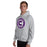 Man wearing Klein Cain High School Hurricanes Sport Grey Classic Unisex Hoodie 216