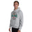 Man wearing The Woodlands High School Highlanders Sport Grey Classic Unisex Hoodie 218