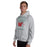Man wearing The Woodlands High School Highlanders Sport Grey Classic Unisex Hoodie 230