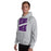 Man wearing Morton Ranch High School Mavericks Grey Classic Unisex Hoodie 241