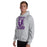 Man wearing Morton Ranch High School Mavericks Grey Classic Unisex Hoodie 205