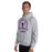 Man wearing Morton Ranch High School Mavericks Grey Classic Unisex Hoodie 206