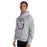 Man wearing Morton Ranch High School Mavericks Grey Classic Unisex Hoodie 229