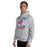 Man wearing Oak Ridge High School War Eagles Grey Classic Unisex Hoodie 205