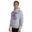 Man wearing Oak Ridge High School War Eagles Grey Classic Unisex Hoodie 228