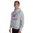 Man wearing Oak Ridge High School War Eagles Grey Classic Unisex Hoodie 208