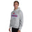 Man wearing Oak Ridge High School War Eagles Grey Classic Unisex Hoodie 202