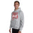 Man wearing Odessa High School Bronchos Grey Classic Unisex Hoodie 240