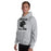 Man wearing Permian High School Panthers Grey Classic Unisex Hoodie 205