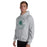 Man wearing Reagan High School Rattlers Grey Classic Unisex Hoodie 201