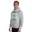Man wearing Reagan High School Rattlers Grey Classic Unisex Hoodie 210