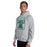 Man wearing Reagan High School Rattlers Grey Classic Unisex Hoodie 001