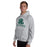 Man wearing Reagan High School Rattlers Grey Classic Unisex Hoodie 206