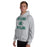 Man wearing Reagan High School Rattlers Grey Classic Unisex Hoodie 233
