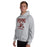 Man wearing Round Rock High School Dragons Grey Classic Unisex Hoodie 213