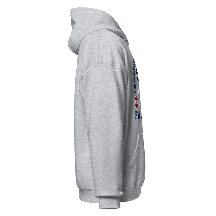 Right side view of Tompkins High School Falcons Grey Classic Unisex Hoodie 208