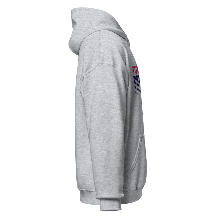 Right side view of Tompkins High School Falcons Grey Classic Unisex Hoodie 024