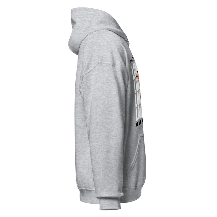 Right side view of United High School Longhorns Grey Classic Unisex Hoodie 223