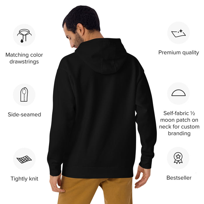 Back view of Cypress Park High School Tigers Black Premium Unisex Hoodie 201