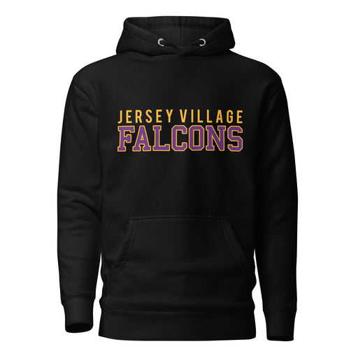 Jersey Village Falcons Premium Black Hoodie - Design 10