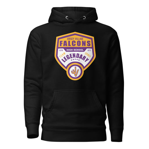 Jersey Village Falcons Premium Black Hoodie - Design 14