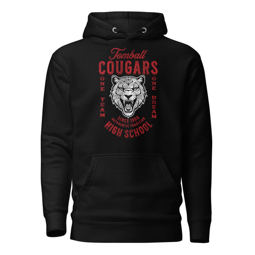 Tomball Cougars Premium Black Hoodie - Design 06