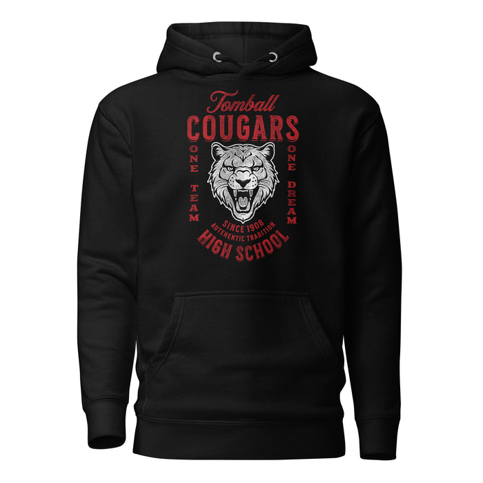 Tomball Cougars Premium Black Hoodie - Design 06