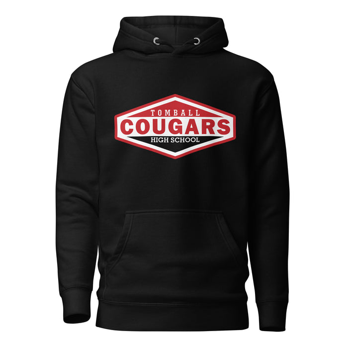 Tomball Cougars Premium Black Hoodie - Design 09