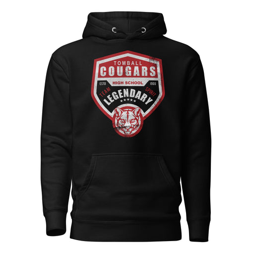 Tomball Cougars Premium Black Hoodie - Design 14